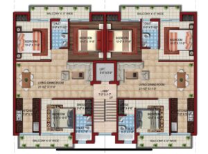 bollywood esencia floor plan 3 BHK 2 Bathroom